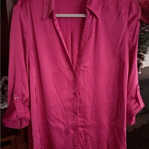 A. Byer Vibrant Pink Button-Down Shirt